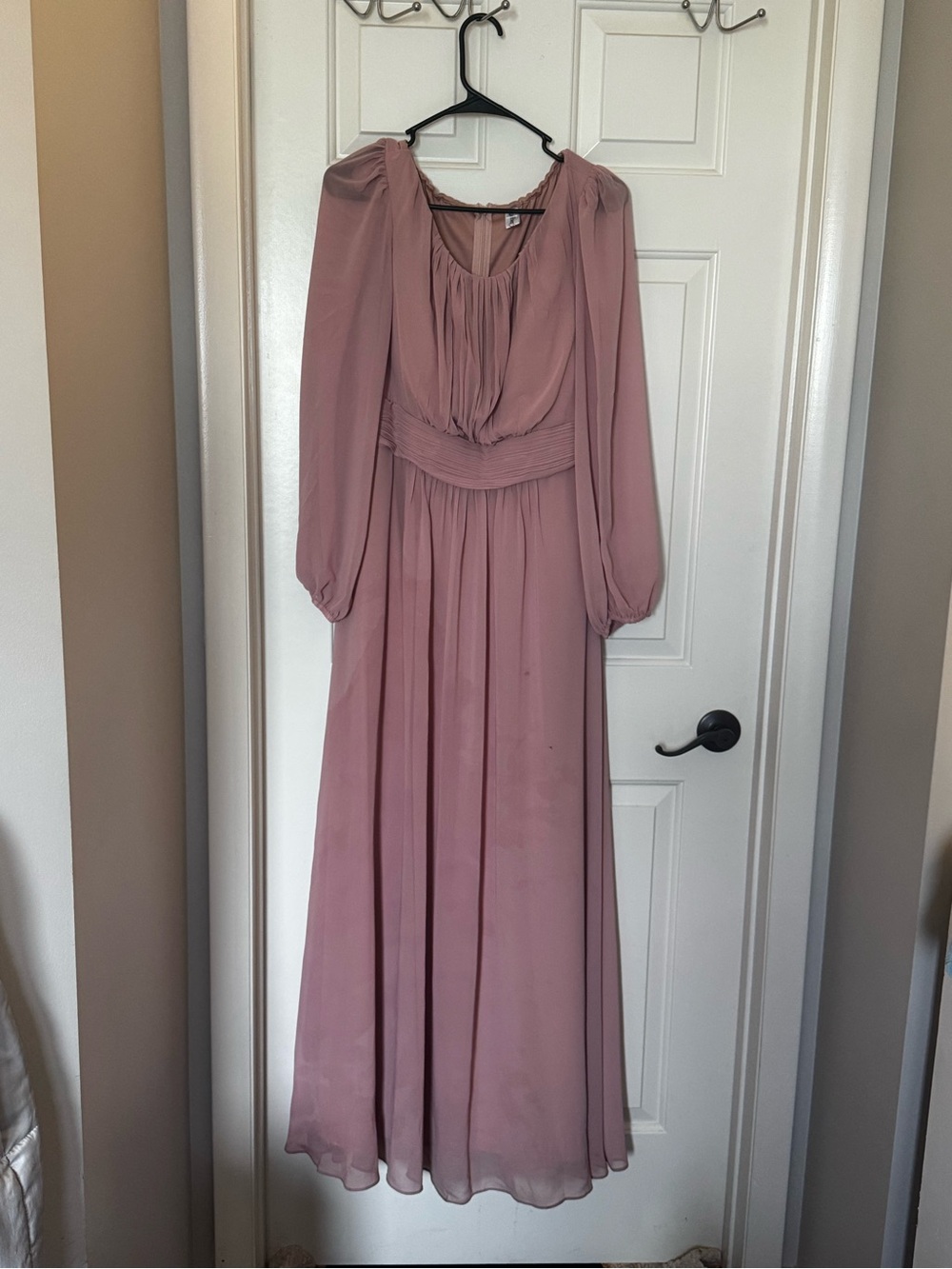 Ever Pretty Dusty Rose Long Sleeve Maxi Dress